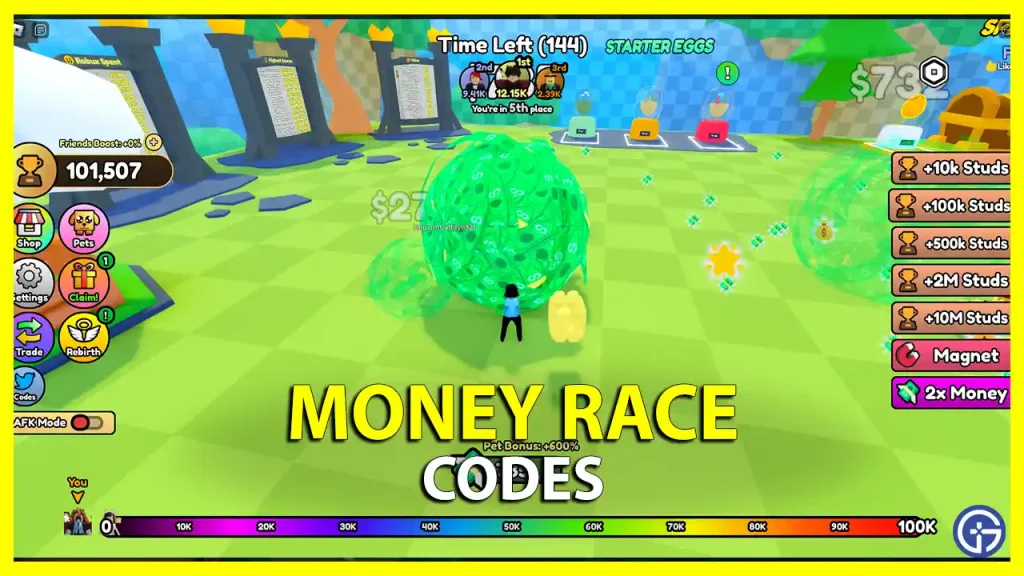 Money Race codes