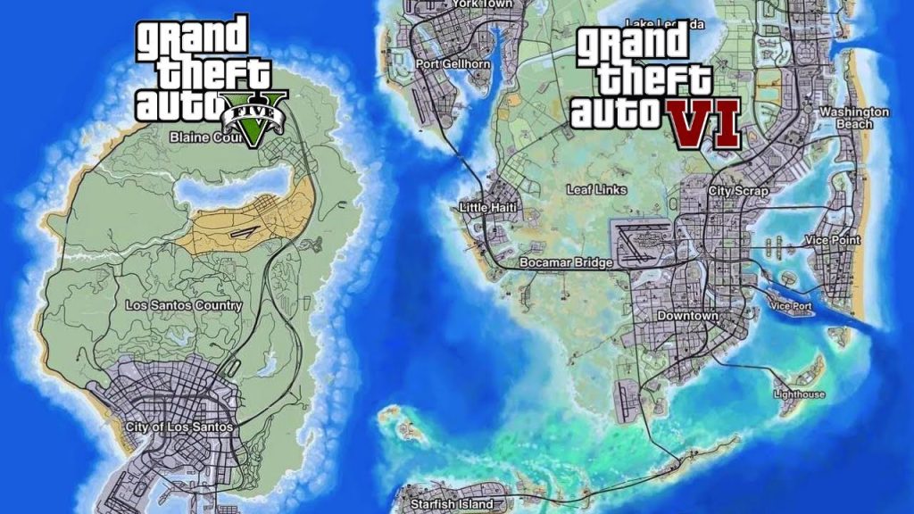 GTA 5 vs GTA 6 map